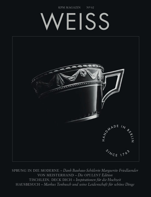 KPM Magazin WEISS 2018 Cover des KPM Magazins WEISS 2018