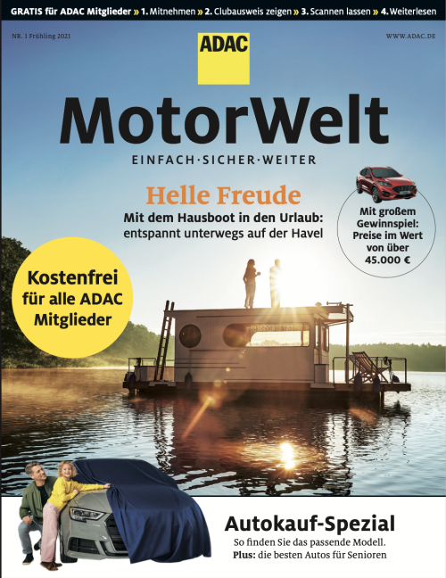 Das lesen Sie in der ADAC Motorwelt Ausgabe 01/2021 Cover der ADAC Motorwelt Ausgabe 01/2021