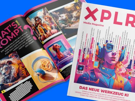 Cover and double-page spread from XPLR: Media Magazine N° 4