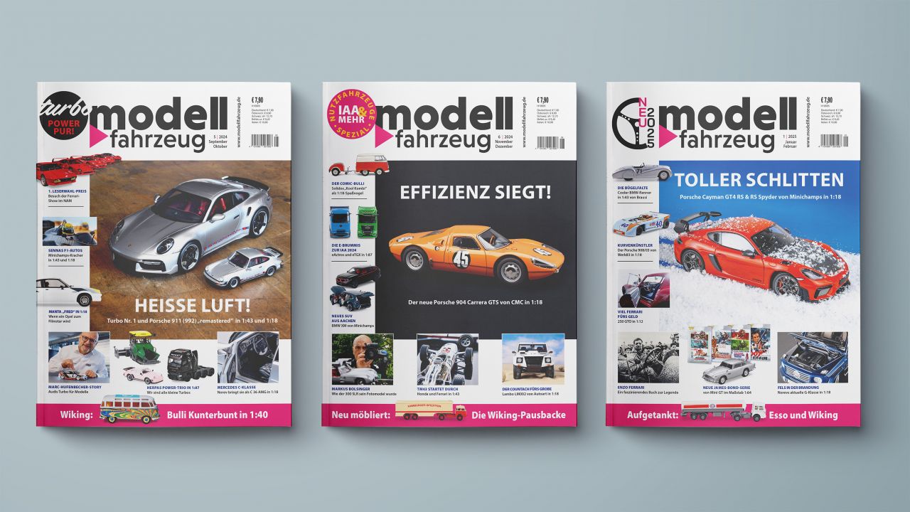 Drei Cover der MODELL FAHRZEUG.